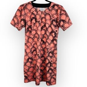 Pankaj & Nidhi for Koovs Plate Pattern Short Sleeve Shift Dress Size Small